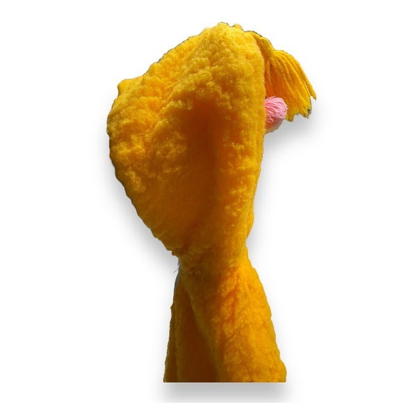 Rare Vintage Sesame‎ Street Muppet Big Bird Zip Hooded Fuzzy Jacket Yellow - Picture 7 of 13